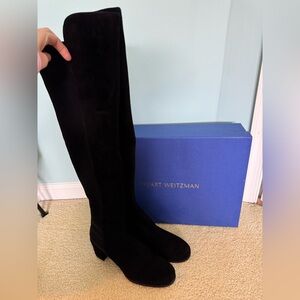 Stuart Weitzman 5050 Mid Black Suede Boots